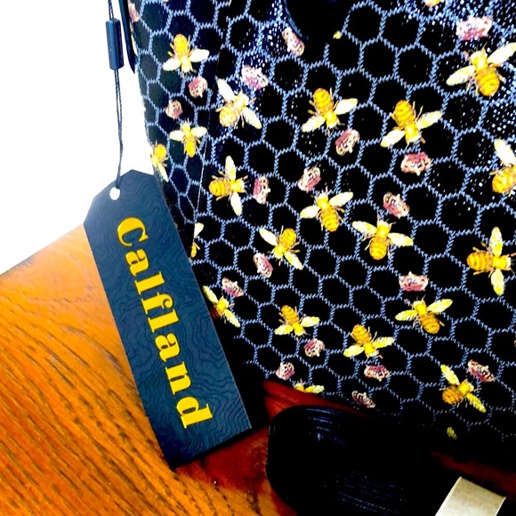 New Calfland “Bee Design”, Women’s crossbody or handle purse. - Picture 4 of 16